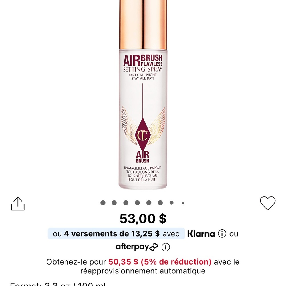 Charlotte Tilbury Airbrush Flawless Setting Spray - Rose Gold